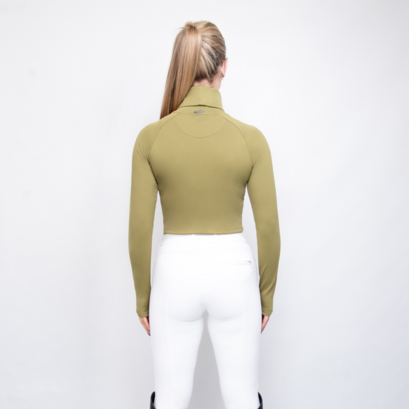 Coldstream Legars Roll Neck Top - Olive Green-1