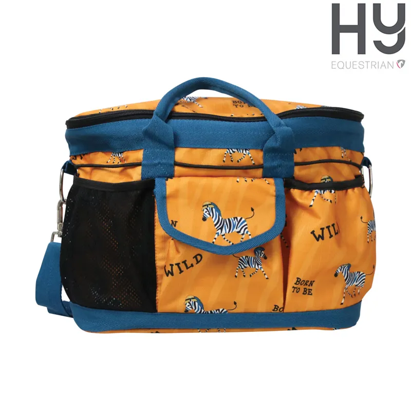 Hy Equestrian Born To Be Wild Grooming Bag - Safari Orange/Petrol