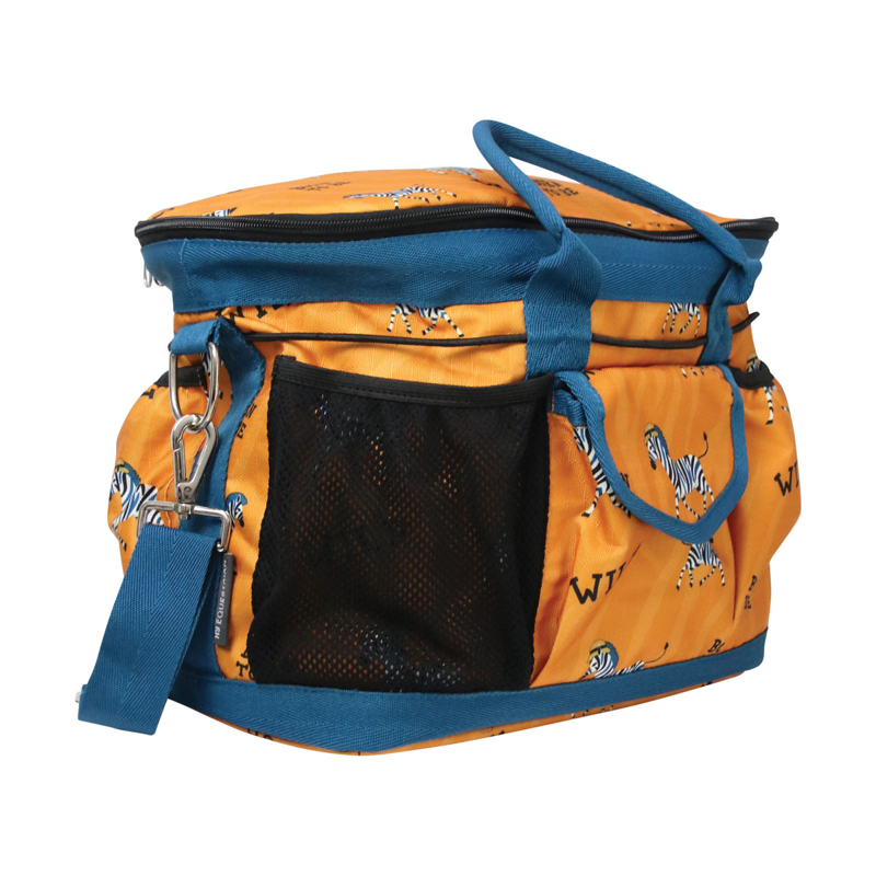 Hy Equestrian Born To Be Wild Grooming Bag - Safari Orange/Petrol-1