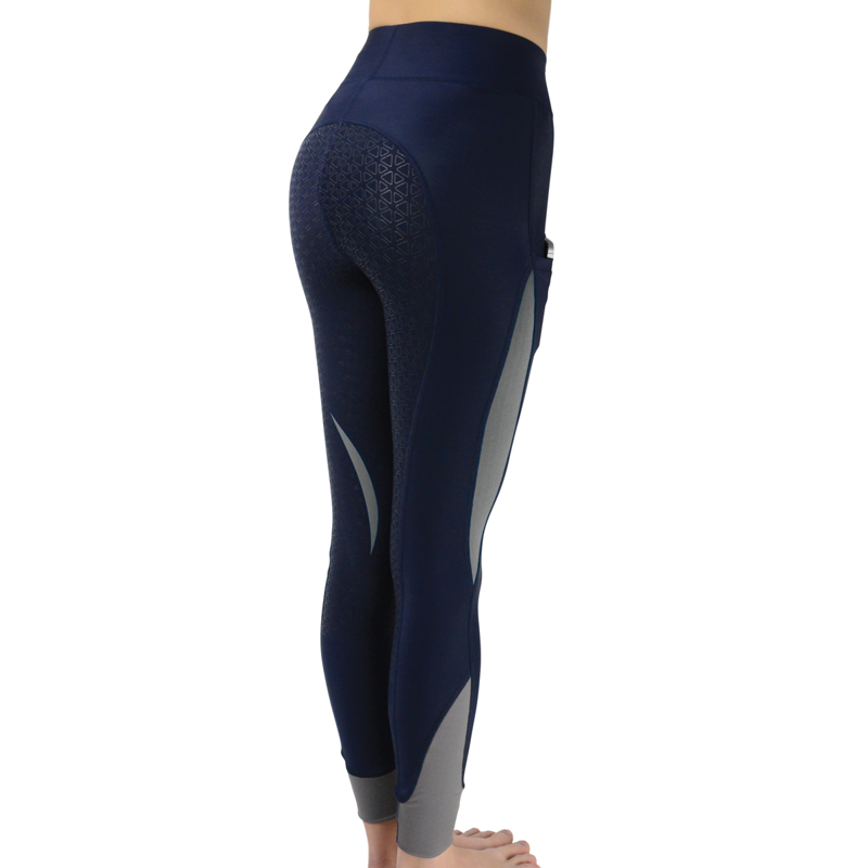 Hy Sport Active Silicone Riding Skins - Navy/Pencil Point Grey-1