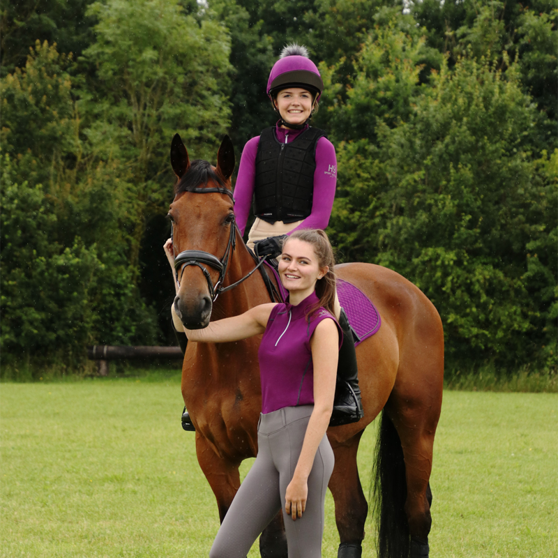 Hy Sport Active Close Contact Saddle Pad - Amethyst Purple-2
