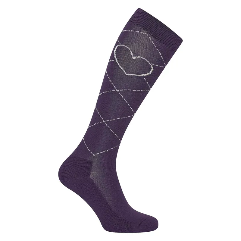 Imperial Riding Imperial Heart Socks - Blackberry