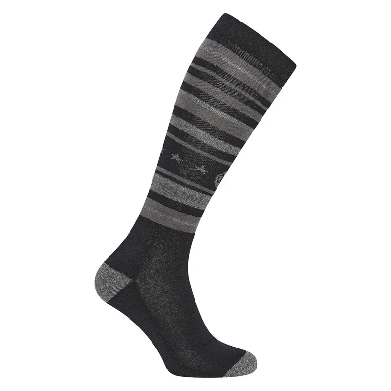Imperial Riding Stripey Sparkle Socks - Black