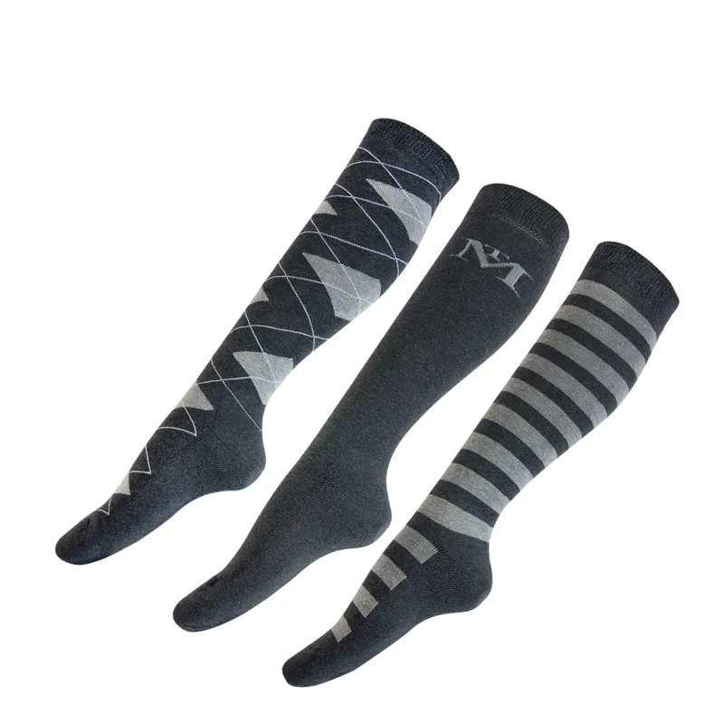 Mark Todd Socks 3 Pack - Grey/Silver