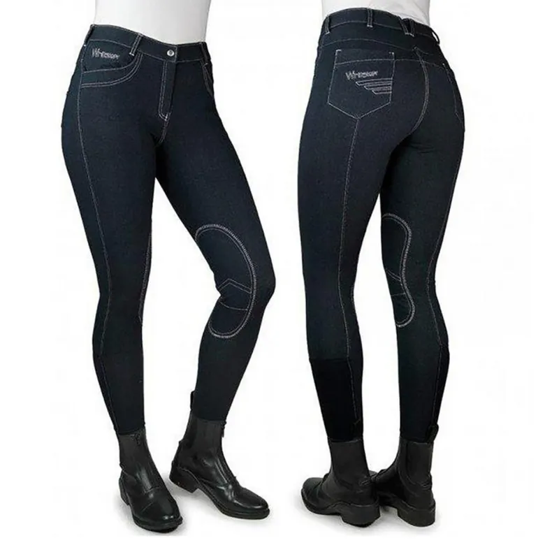 John Whitaker Rawdon Denim Effect Ladies Breeches - Denim