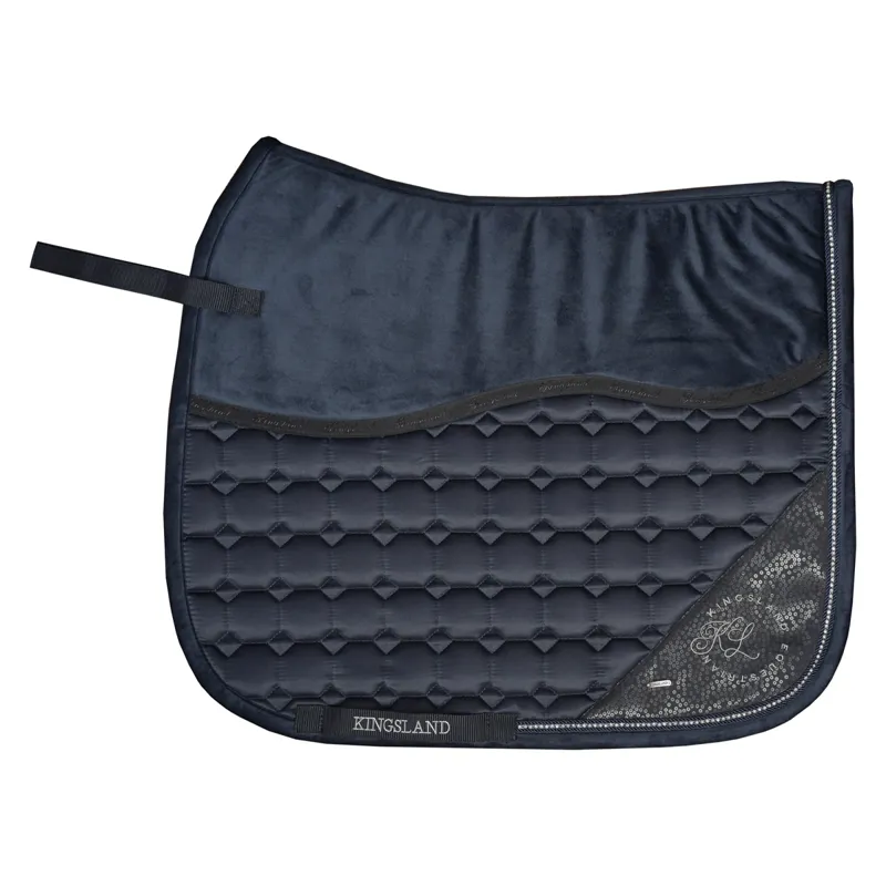 Kingsland KLodessa Satin Dressage Saddle Pad - Navy