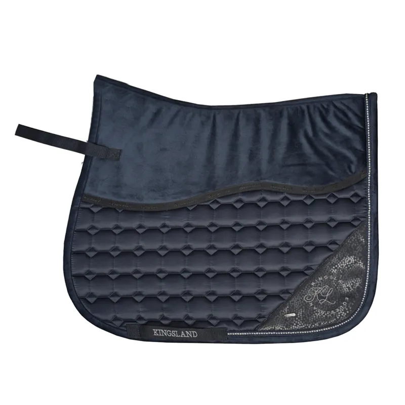 Kingsland KLodessa Satin Jumping Saddle Pad - Navy