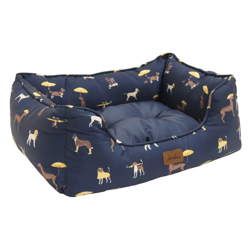 Joules Dog Printed Box Dog Bed
