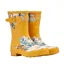 Joules Molly Mid Height Printed Wellies- Gold Floral