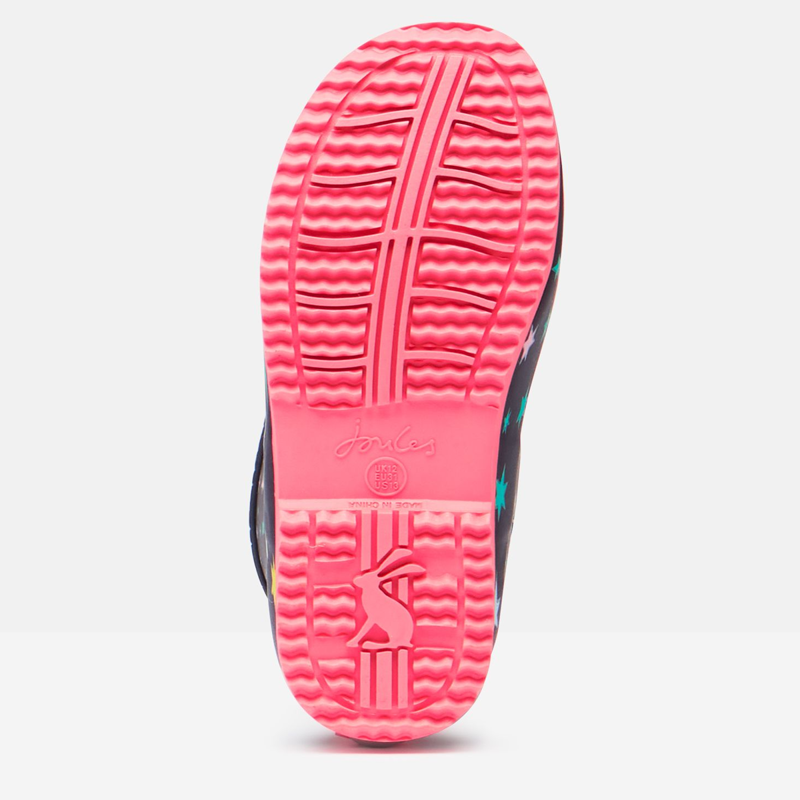 Joules Junior Roll Up Wellies - Navy Unicorn-3