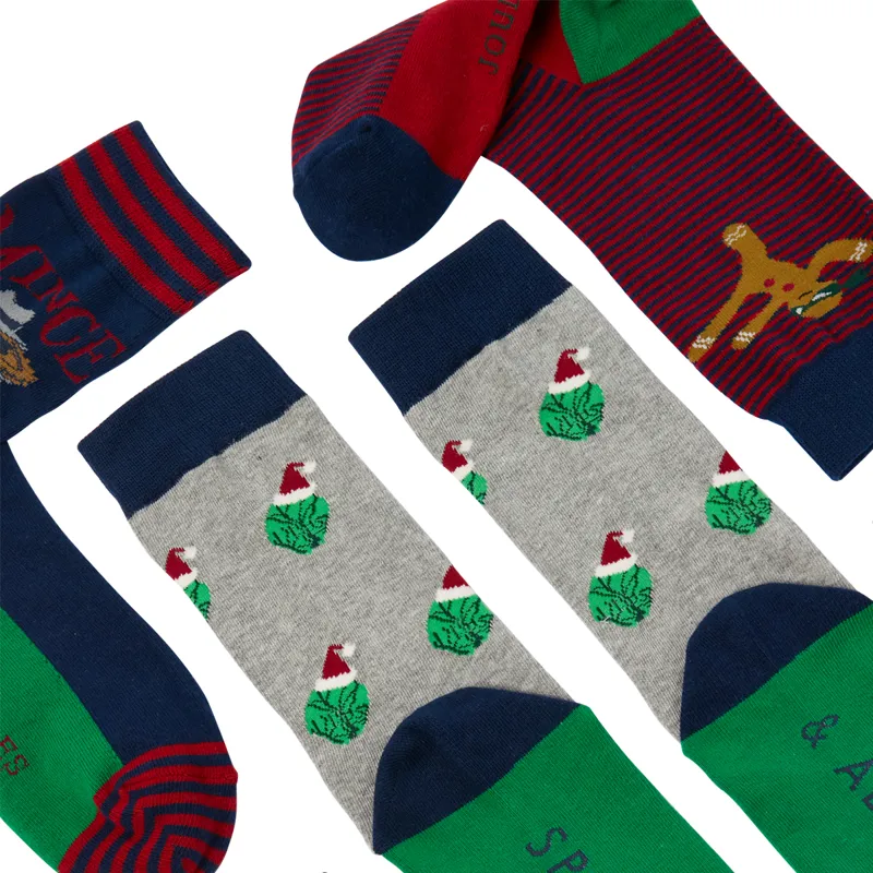 Joules Socks In A Cracking Gift Box - Christmas 3 Pack-1