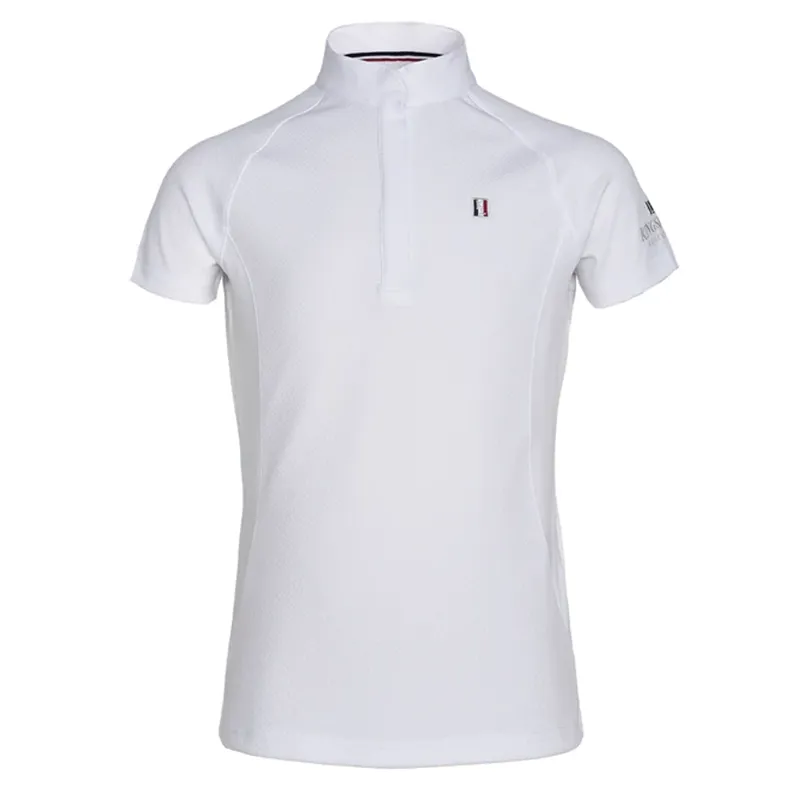 Kingsland Classic Girls Short Sleeve Show Shirt - White