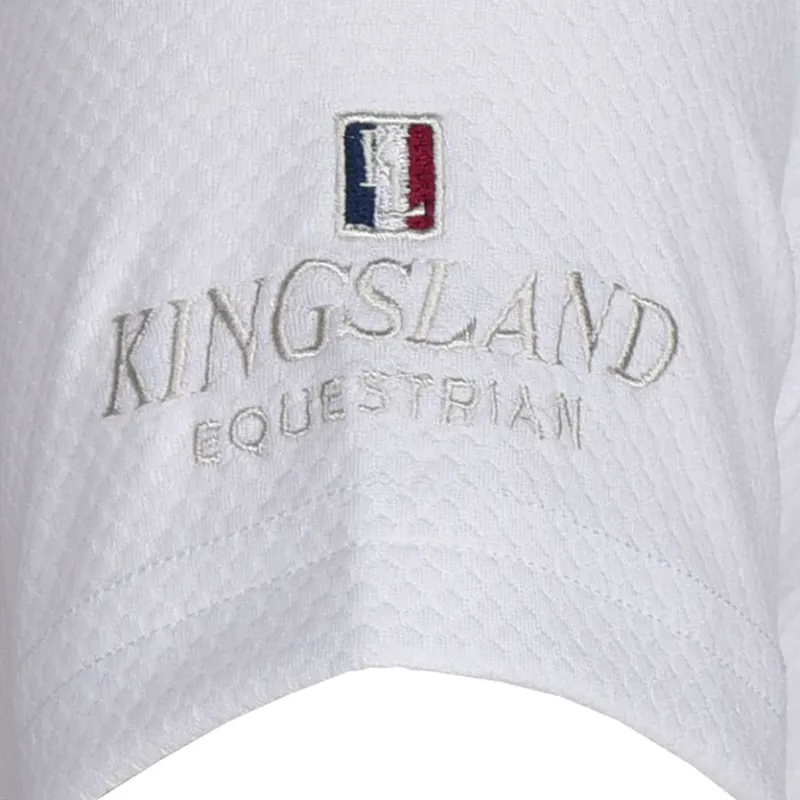 Kingsland Classic Girls Short Sleeve Show Shirt - White-3