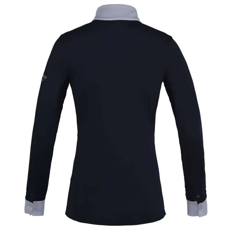 Kingsland Classic Ladies Long Sleeve Show Shirt - Navy-1