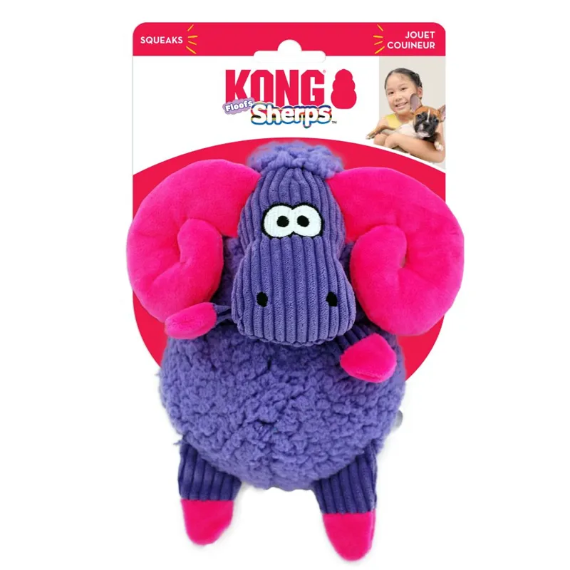 KONG Sherps Floofs Big Horn Dog Toy - Medium