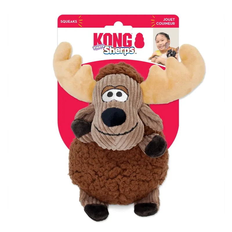 KONG Sherps Floofs Moose Dog Toy - Medium