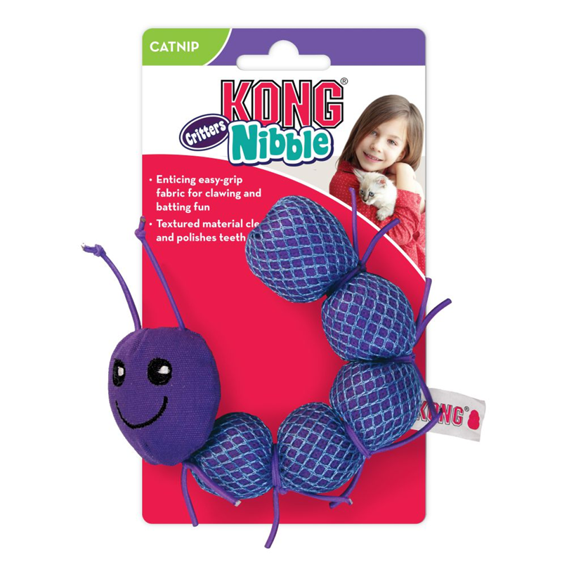 KONG Nibble Critter Catnipillar - Assorted Colours-2