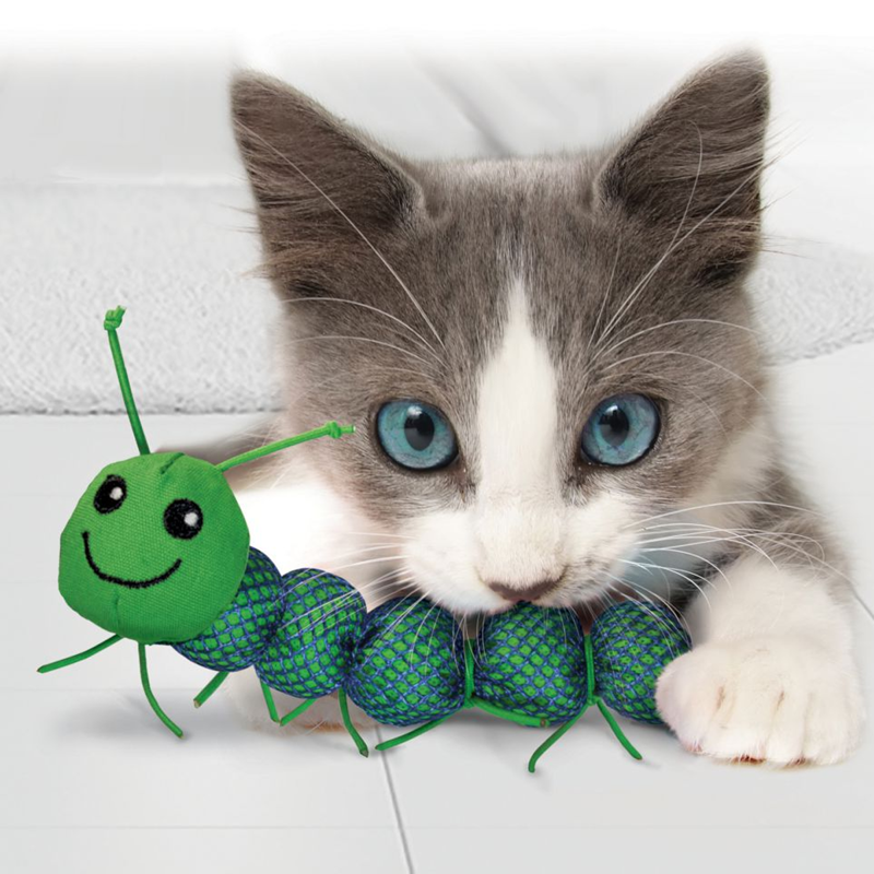 KONG Nibble Critter Catnipillar - Assorted Colours-1