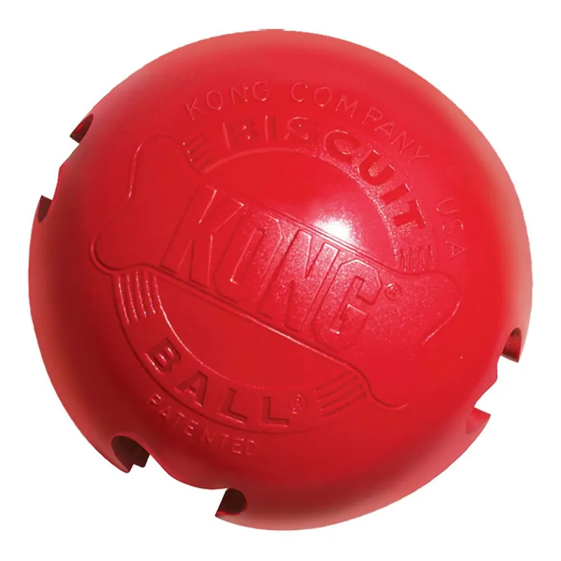 KONG Biscuit Ball Dog Toy Large - Red