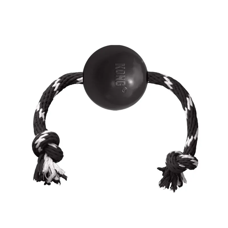 KONG Extreme Large Ball with Rope in Black