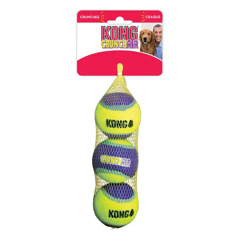 KONG CrunchAir Small Balls in Yellow