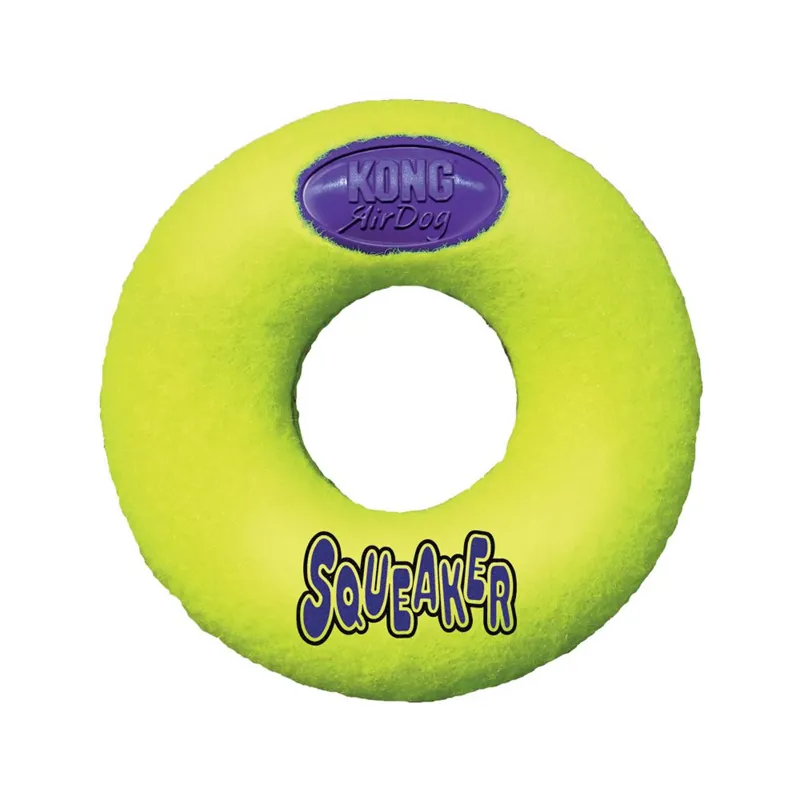 KONG AirDog Medium Donut in Yellow