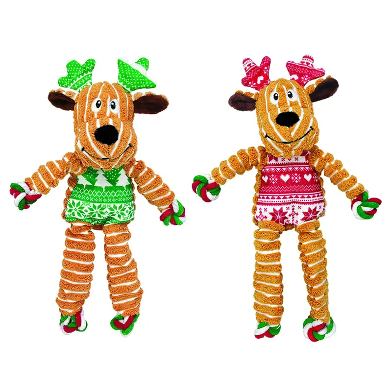 KONG Holiday Floppy Knots Reindeer Assorted Colours - Small/Medium
