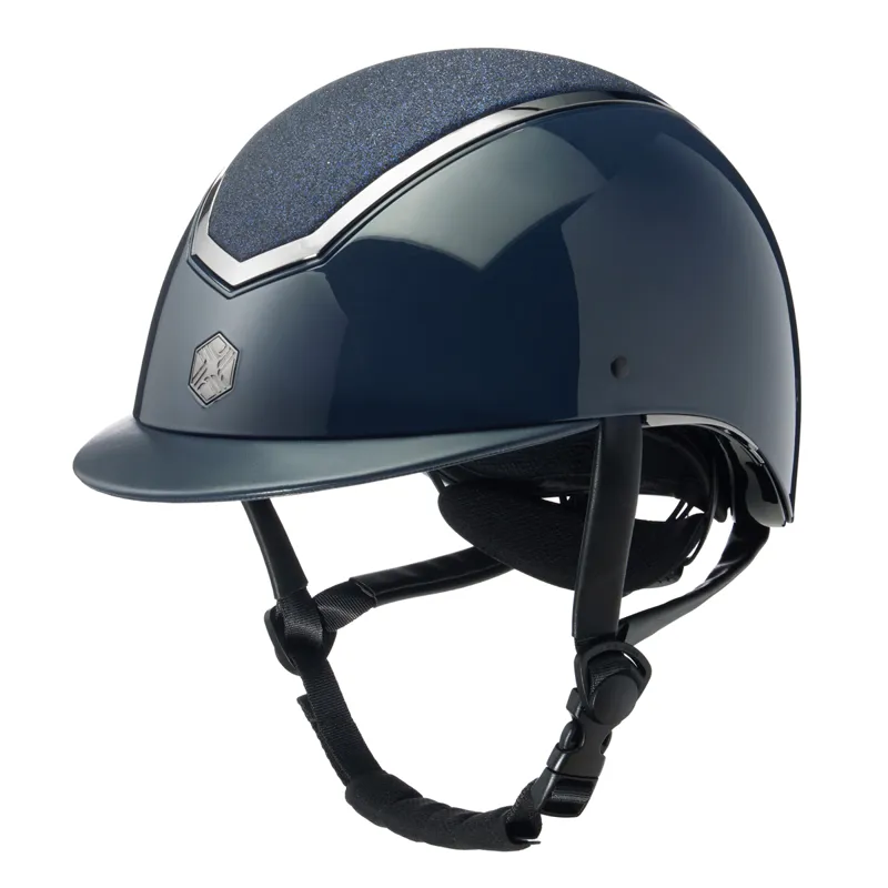 EQX by Charles Owen Kylo Sparkly Riding Hat - Navy Gloss/Pewter