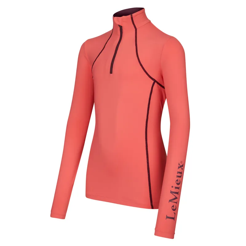 LeMieux Young Rider Base Layer - Papaya -1