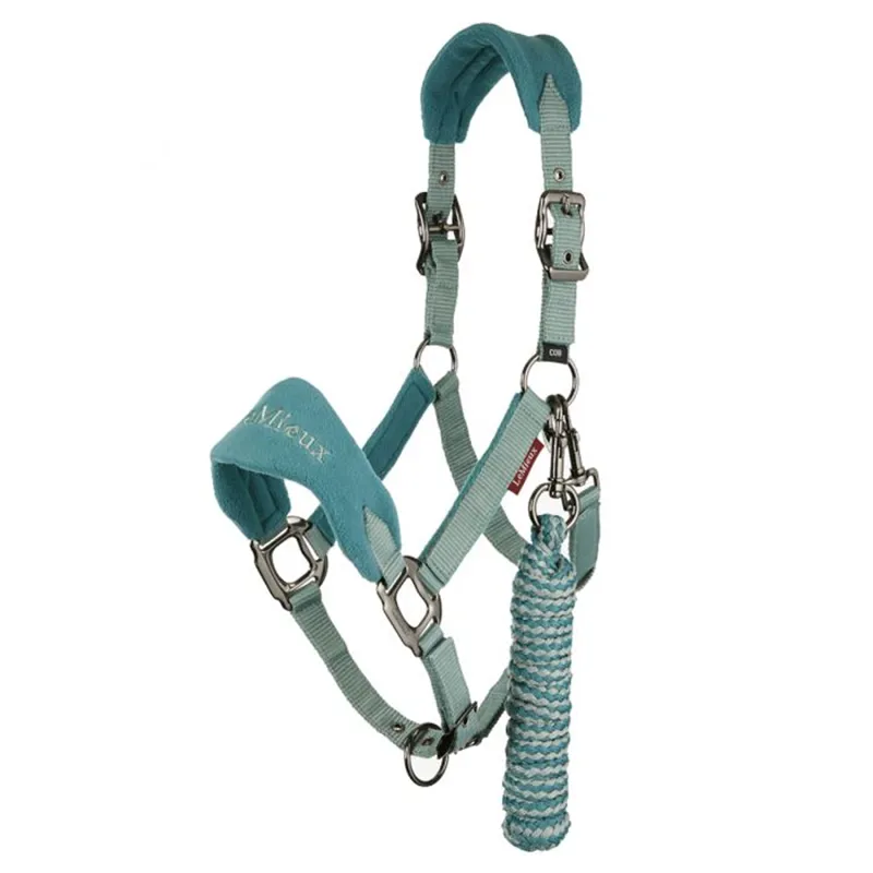 LeMieux Vogue Fleece Headcollar And Rope - Sage 