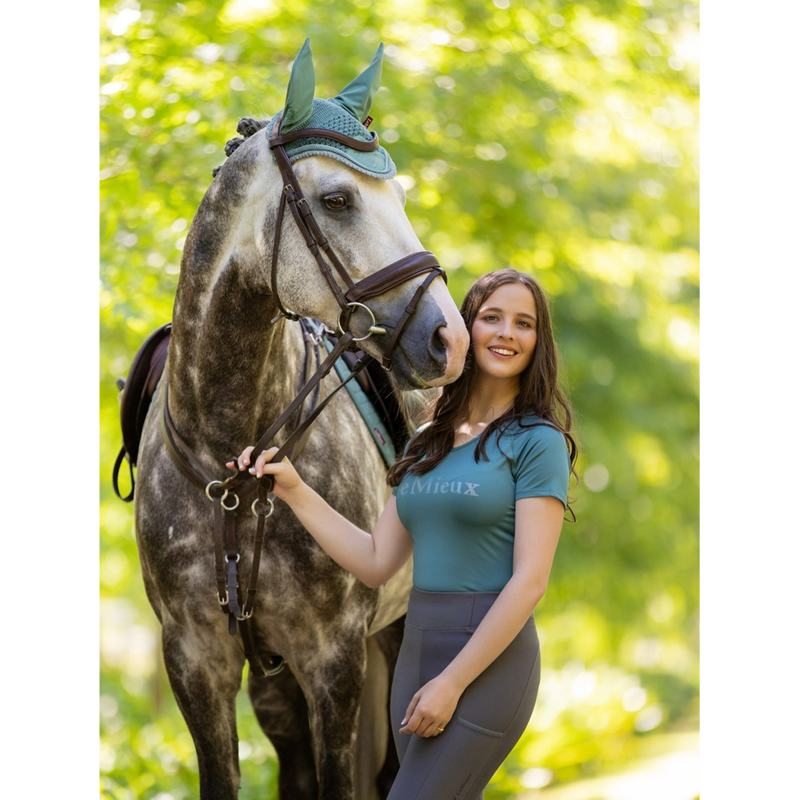 LeMieux Classic Lycra Fly Hood - Sage-1