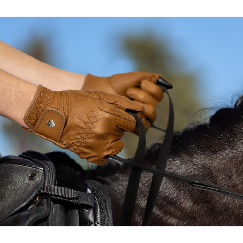LeMieux Pro Touch Classic Leather Riding Glove - Tan-1