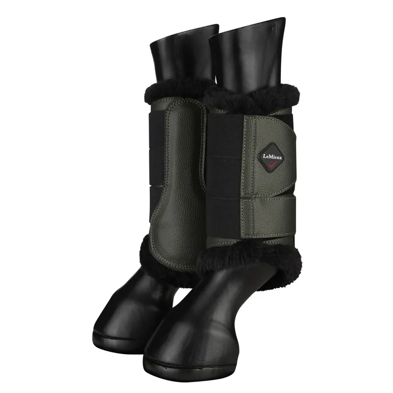 LeMieux Fleece Lined Brushing Boots - Oak