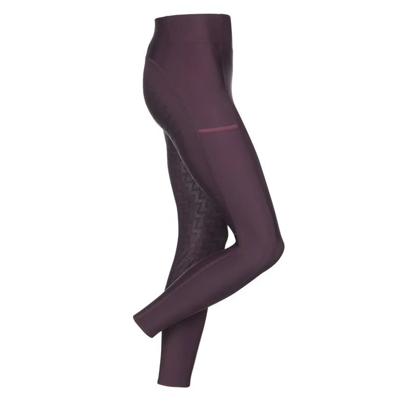 LeMieux Summer ActiveWear Pull On Breeches - Aubergine-1