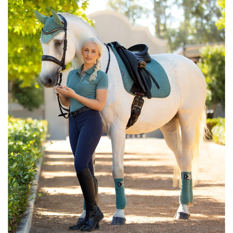 LeMieux Suede Dressage Square - Sage-1