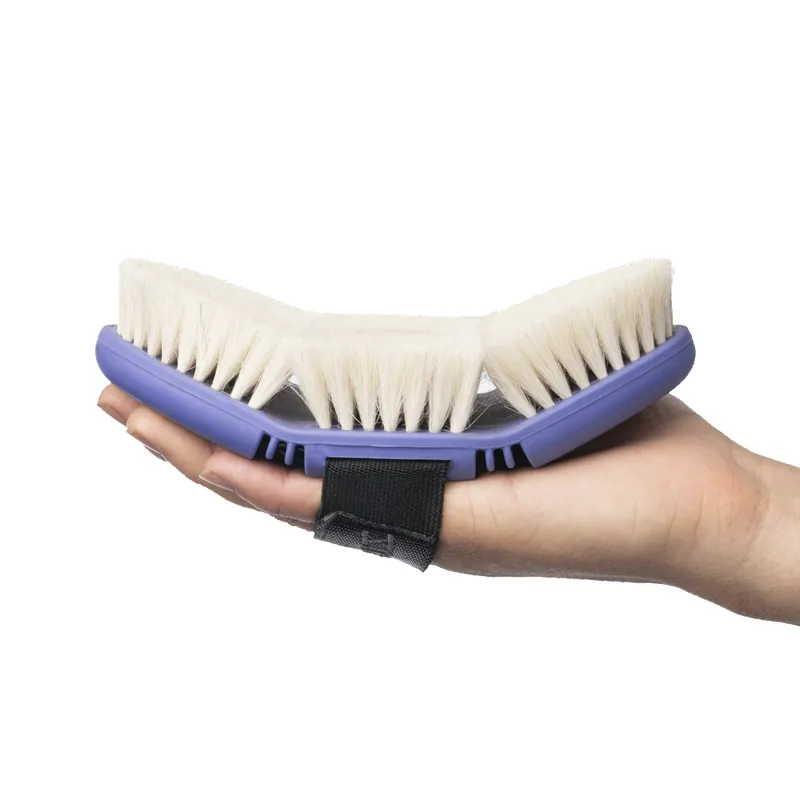 LeMieux Flexi Goats Hair Body Brush - Bluebell-3