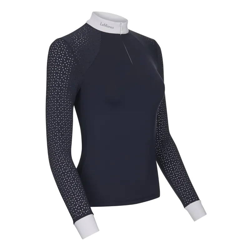 LeMieux Olivia Show Shirt Long Sleeve - Navy -2