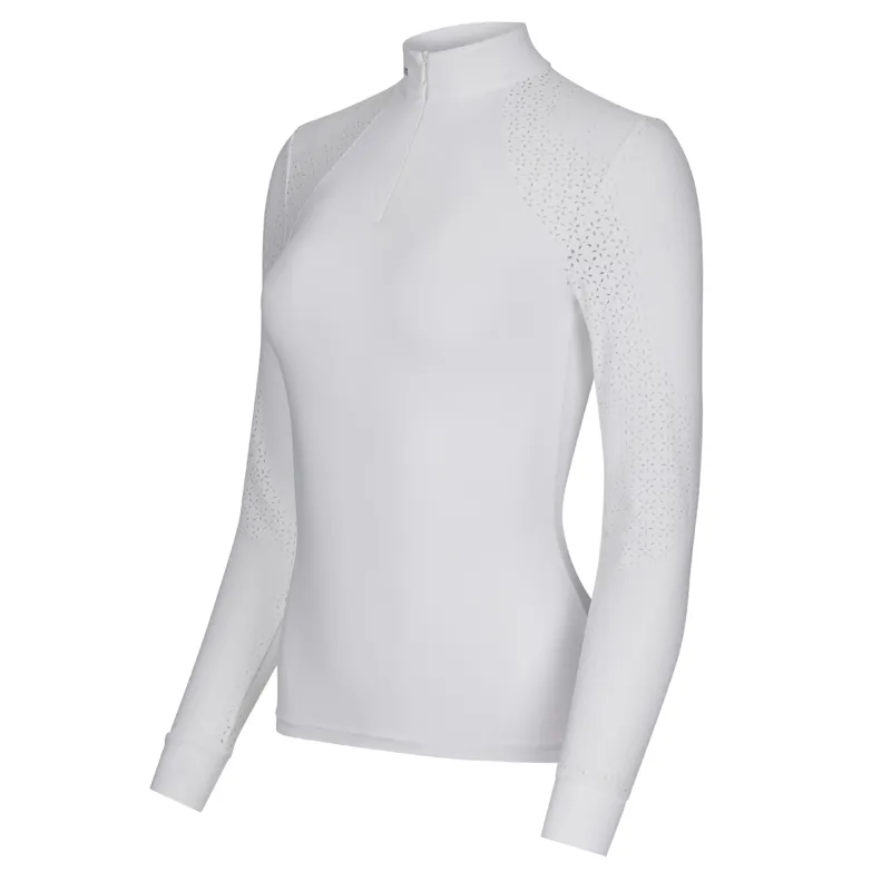 LeMieux Olivia Show Shirt Long Sleeve - White-1