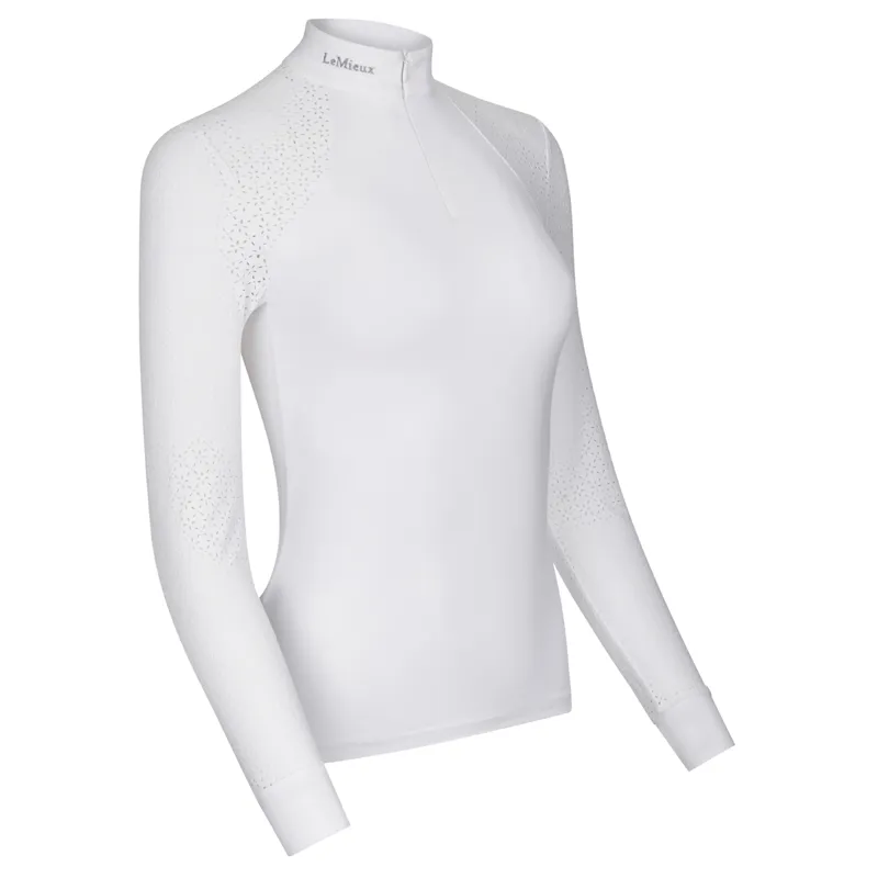 LeMieux Olivia Show Shirt Long Sleeve - White