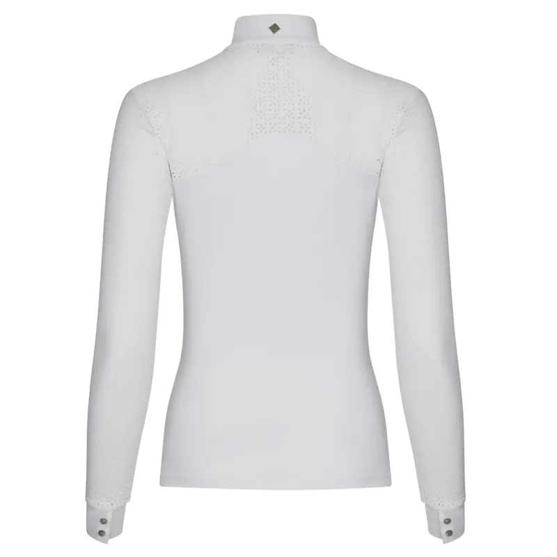 LeMieux Olivia Show Shirt Long Sleeve - White-3
