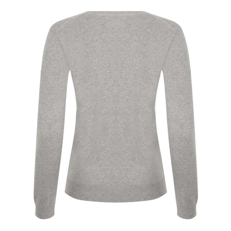 LeMieux Elite Ladies V-Neck Jumper - Grey-3