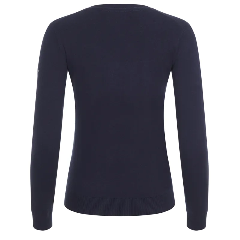 LeMieux Elite Ladies V-Neck Jumper - Navy-3
