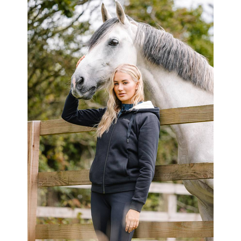 LeMieux Sherpa Lined Hoodie - Navy-5