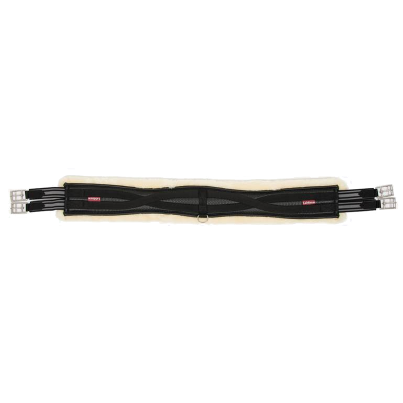 LeMieux Fleece Lined Anatomic Girth - Black/Natural-1