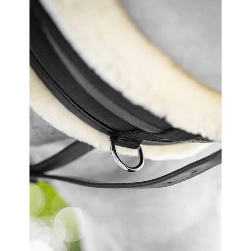 LeMieux Fleece Lined Anatomic Girth - Black/Natural-3