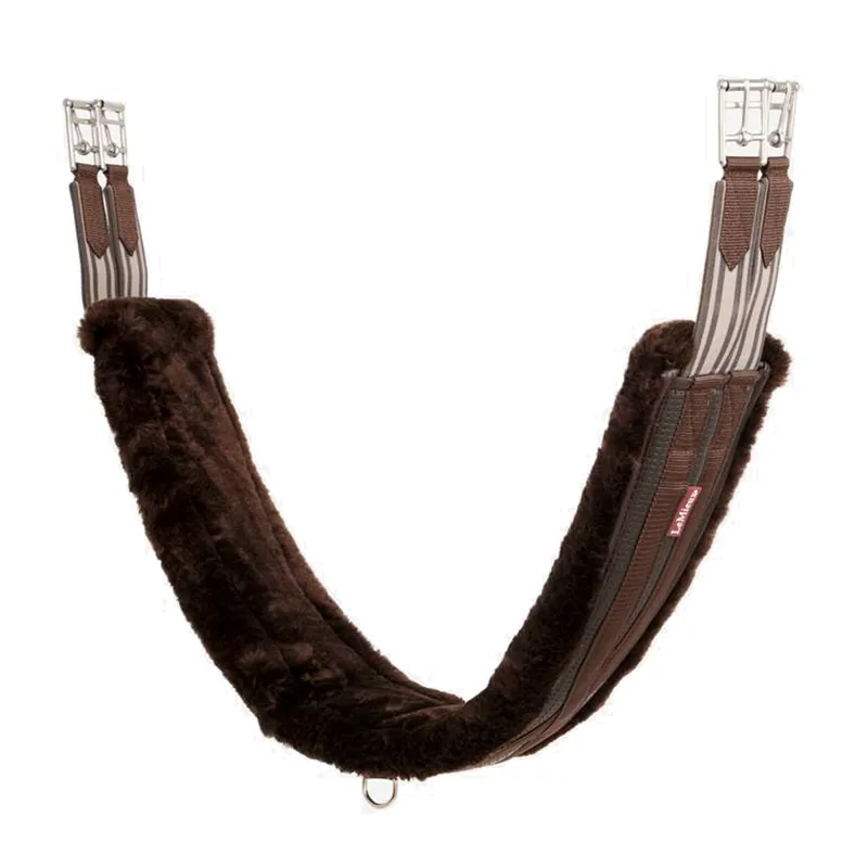 LeMieux Fleece Lined Anatomic Girth - Brown/Brown
