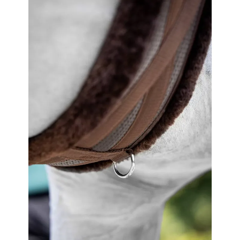 LeMieux Fleece Lined Anatomic Girth - Brown/Brown-3