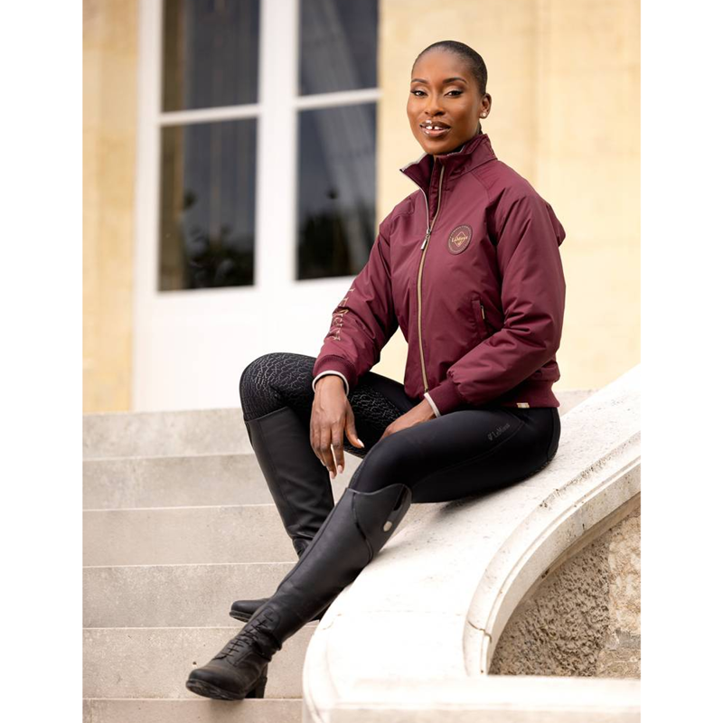 LeMieux Ladies Elite Crew Jacket - Burgundy-4