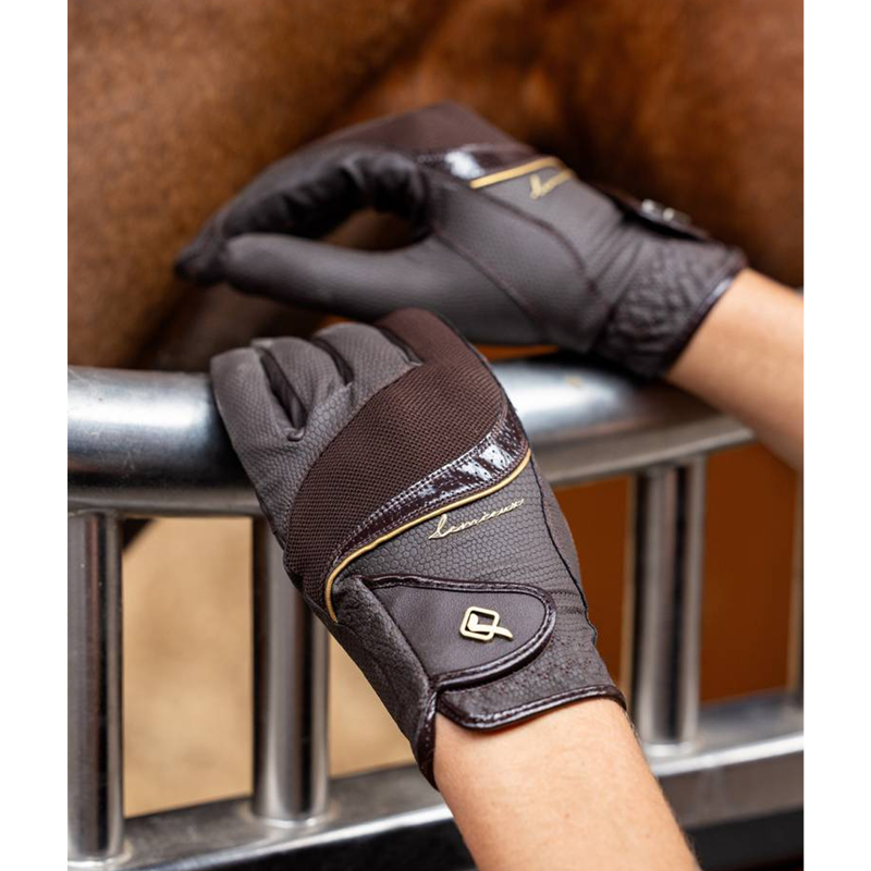LeMieux Competition Gloves - Brown-3