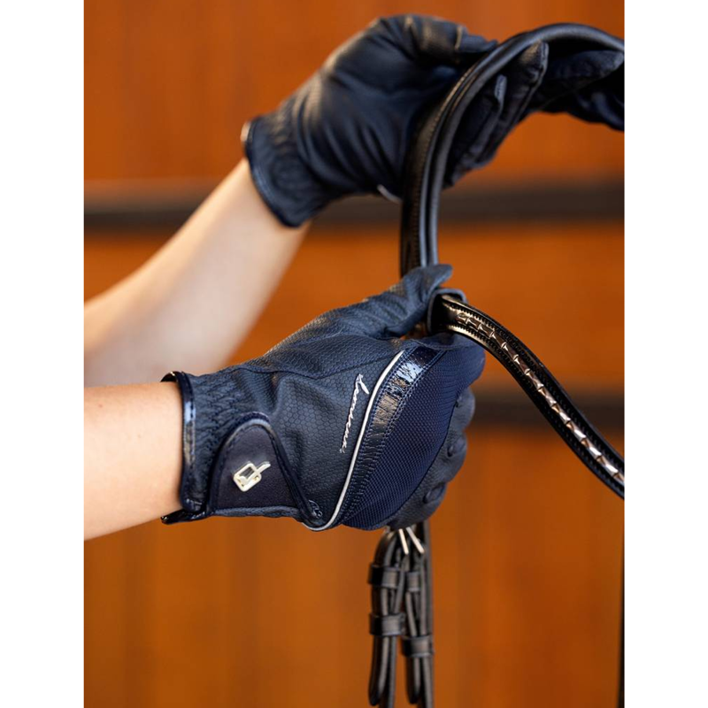 LeMieux Competition Gloves - Navy-1